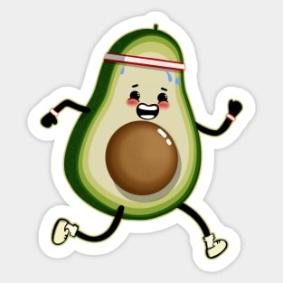 Avocado loves Cardio Sticker